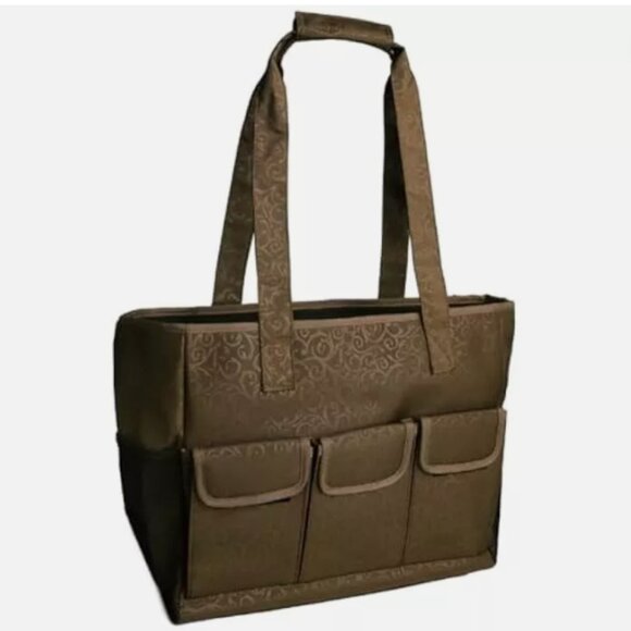 NEW ZERO GRID Trip Travel Extra Large Tote Bag Windsor  Black Brown Indigo - Picture 6 of 16